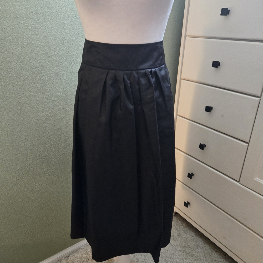 Worthington Women's Black Pleated Taffeta Skirt